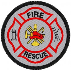 FIRE AND RESCUE PATCH REFLECTIVE